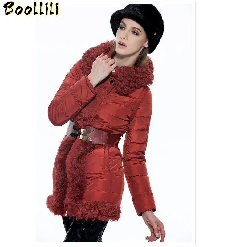 2023 Winter Boollili Duck Down Jacket Woman Hooded Large Fur Collar Korean Down Coat Detachable Sleeve Women's Jackets