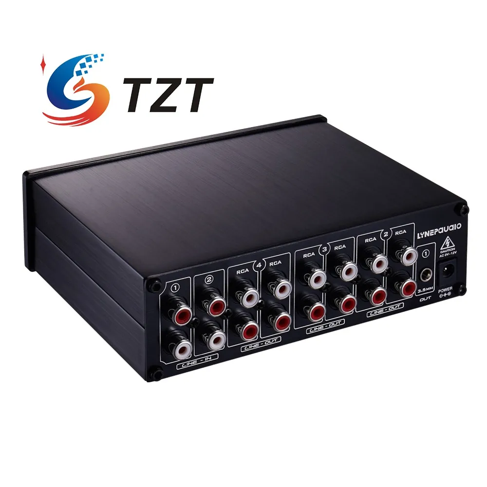 

TZT 8-Channel Preamp Audio Distributor Amplifier Two Input & Eight Output RCA 3.5MM Ports B981