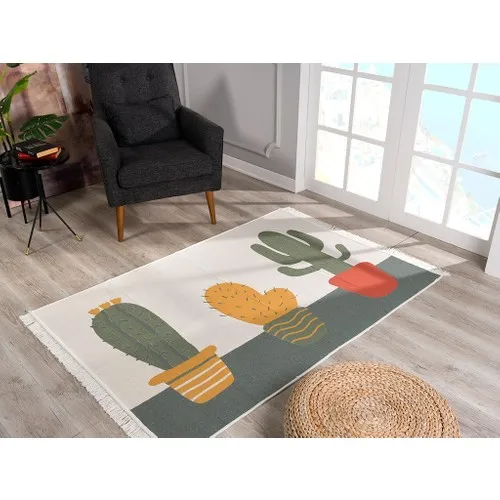 The loggerhead Home 120x180 Cactus Pattern Woven Rugs