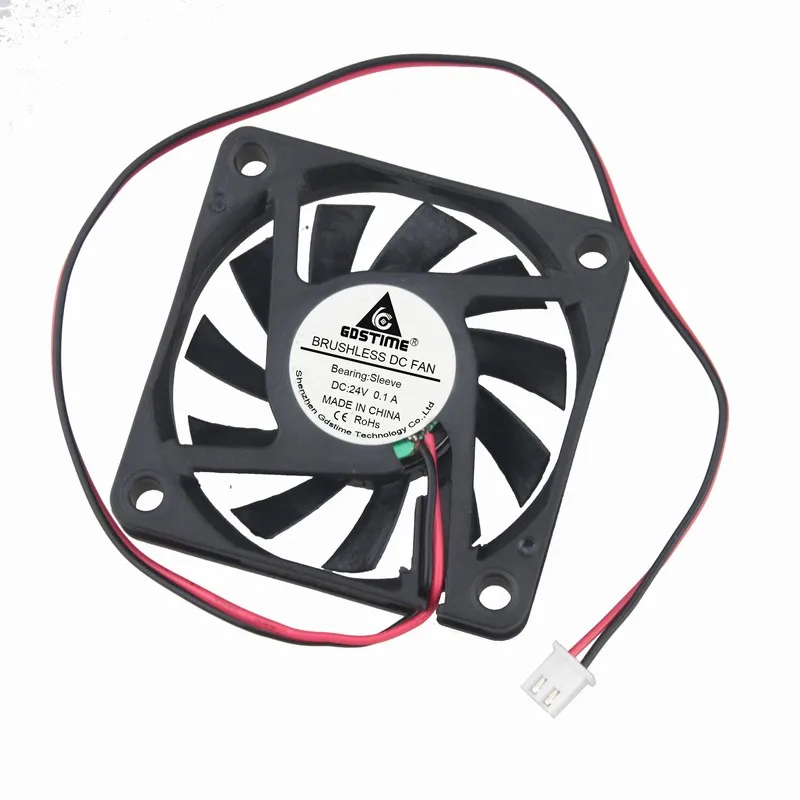 1PCS Gdstime DC 24V 2Pin 6010S 6CM 6cm 60mm x 10mm 6010S Case Cooling Cooler Fan