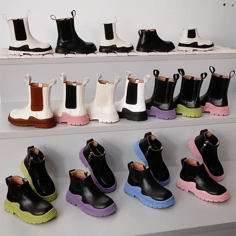 Bottes de fumée pour enfants, chaussures pour filles, grands garçons, automne et hiver, nouveau, 2022