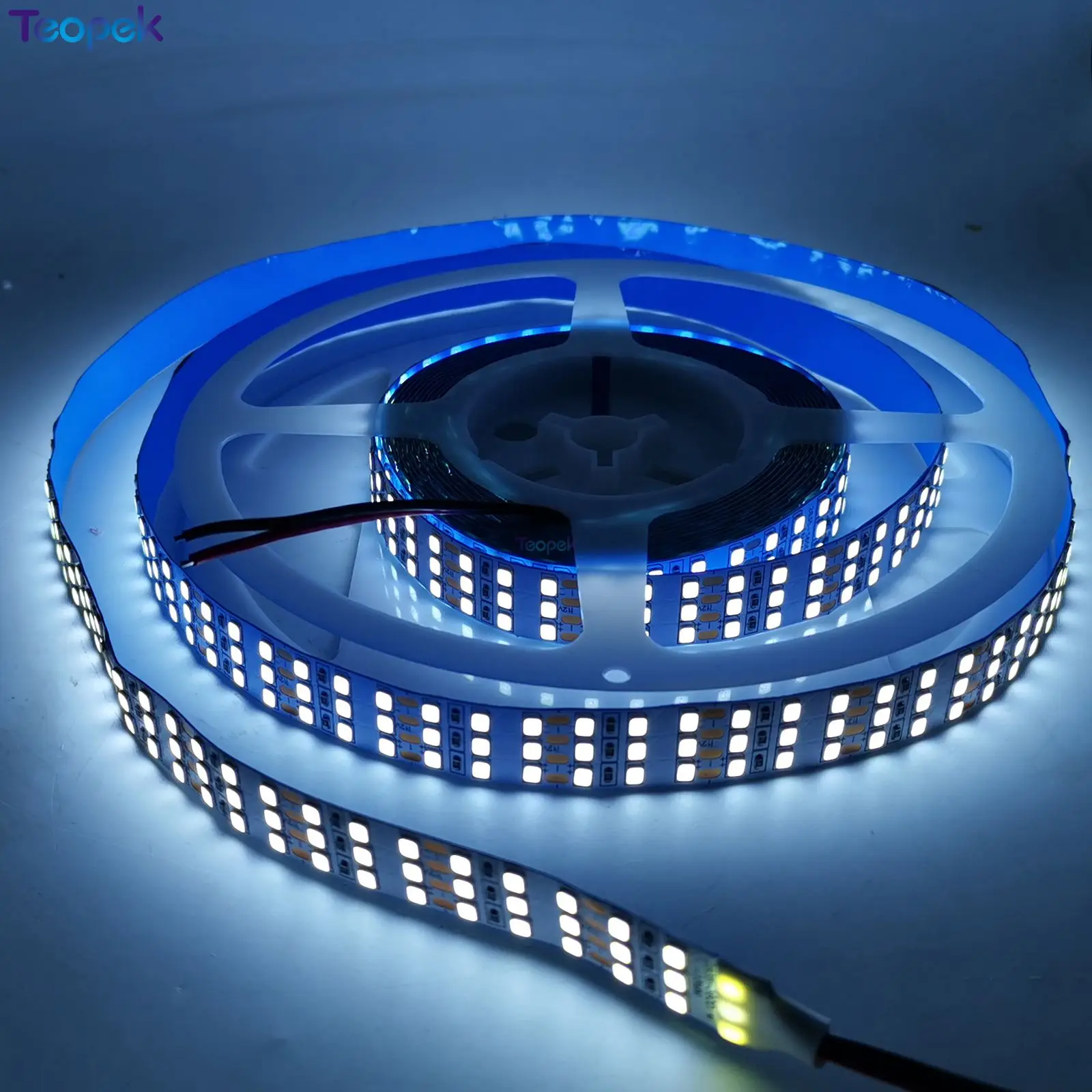 Imagem -06 - Smd 360leds m Conduziu a Luz de Tira 12v 24v 5m 1800led Três Fileira Flexível Fita Conduzida da Listra 16 mm Pcb Decoração para Casa 2835