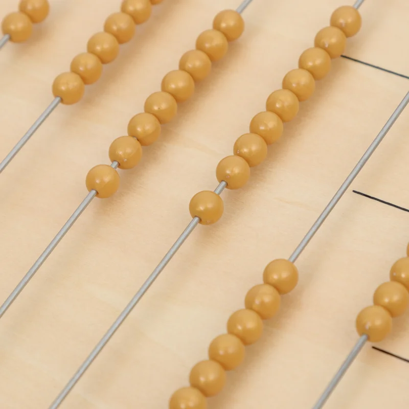 Cadre de perles plates en bois Montessori Abacus, outils d'apprentissage des mathématiques, jouets d'éducation de la petite enfance, matériaux mathématiques, jeu d'enfance