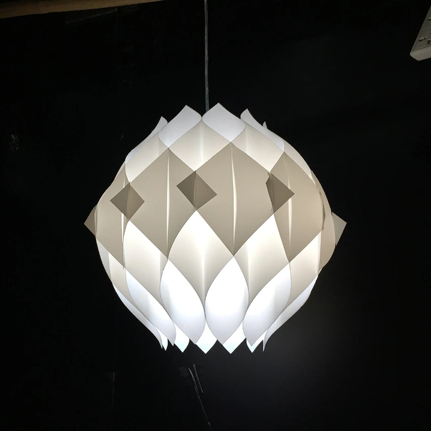 PP Pendant Lampshade Suspension Ceiling Pendant Chandelier Light Shade Lamp DIY Square Roll Lampshade for Living Room abat jour