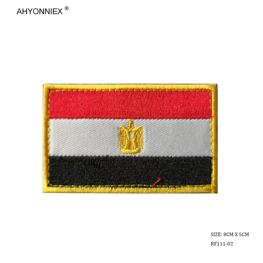 AHYONNIEX 1 PC afryka kraj Ghana Nigeria egipt tunezja algieria haftowana flaga Patch taktyczne Morale tkaniny naklejki odznaka DIY