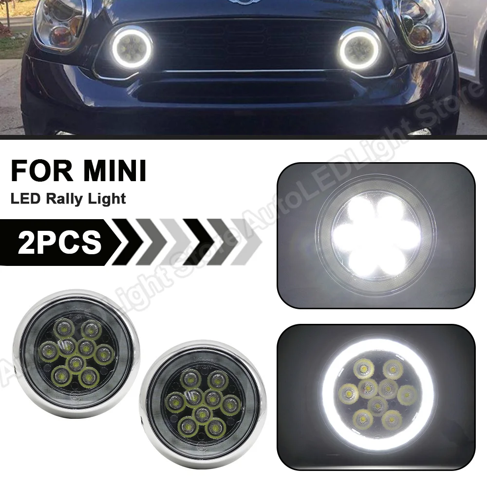 

For Mini Cooper R50 R52 R53 2001 2002 2003 2004 2005 2006LED Halo Ring Fog DRL Rally Driving Light Daytime Running Daylight Lamp