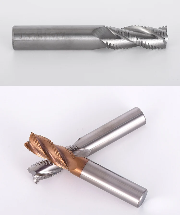 Xuhan Grobfräser HRC55 Vollhartmetall 3 Schneiden 4 Zähne für Stahl, Eisen, Aluminium, MDF, Glasfaser, Acryl, Holz, Kupfer, Kunststoff – Detail 3