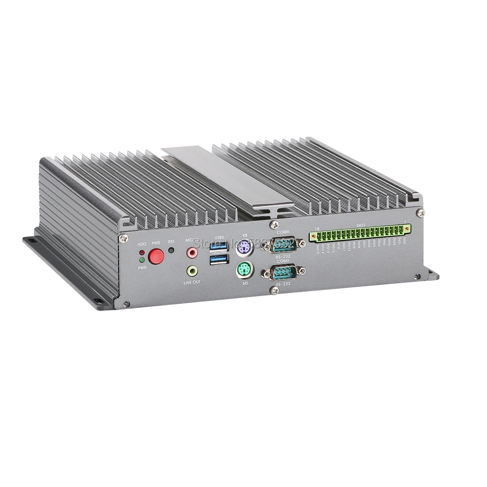 Industrial IoT Edge Gateway Intel Celeron J3455 cpu processor Automation Computer, with 2x LAN, 6x COM, 6x USB, 1x HDMI, 1x VGA