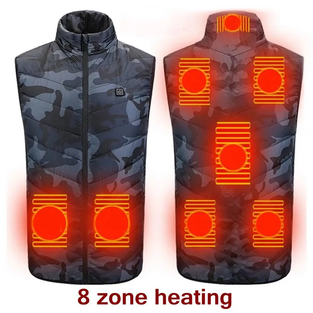 

2/4/8/9 Places Heated Vest Men Women Usb Heated Jacket Heating Vest Thermal Clothing Hunting Vest Winter Hiking Hunting Outdoor