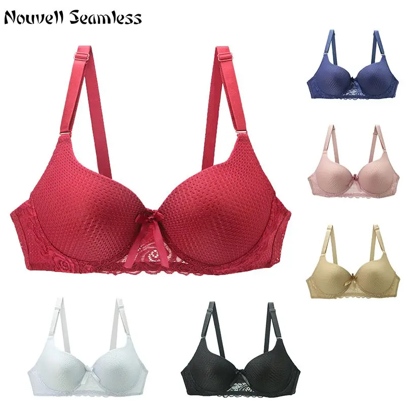 

Sexy Lace Straps Bras Push Up Underwear Plus Size Womens Padded Lingerie Add Two Cups Underwire Ladies Brassiere