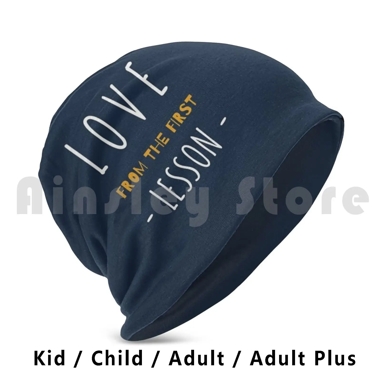 Love From The First Lesson Beanie Hedging Cap DIY Print Cushion Teaching Teacher School Funny Teach Teachers Educator