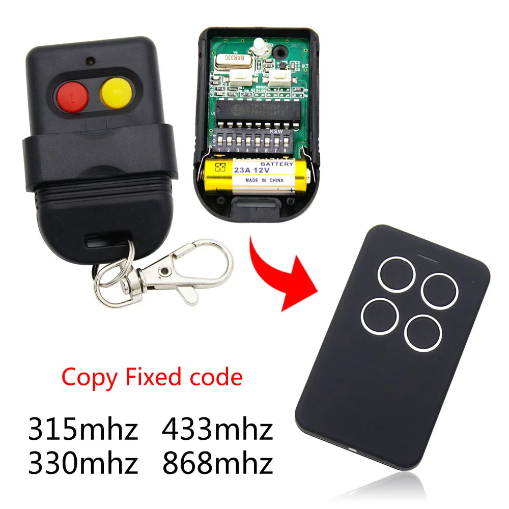 Universal 8 DIP Switch Remote Control Fixed code 315MHz 330MHz 433MHz 868MHz Gate Garage Door Remote Control