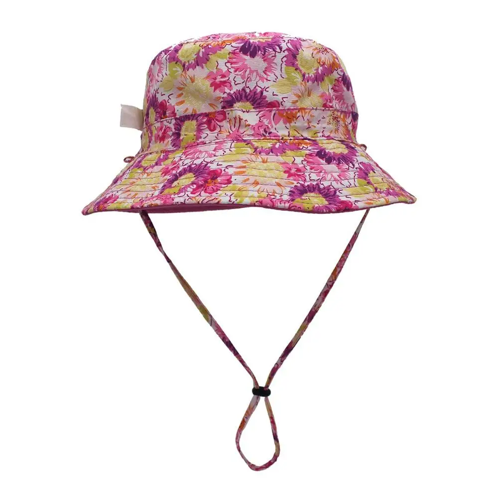 Connectyle Women Ladies Bucket Hat Wide Brim Packable Cotton Reversible Sun Protection Hat  Detachable Summer Travel Play Hat