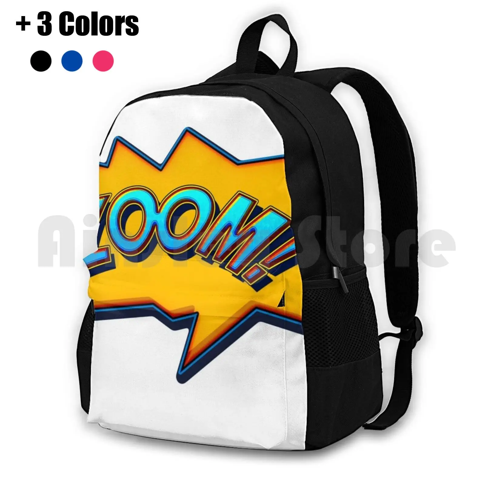 Zoom Outdoor Hiking Backpack Waterproof Camping Travel Speech Balloon Comics Comic Book Superhero Zoom Cartoon Cartoons