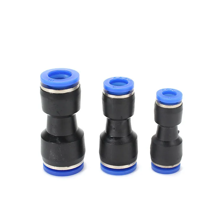 Pneumatic Fittings Pipe Connector Tube 4 5 14mm OD Hose Reducing 8 10 12mm PG PVG PEG PW PZAG Plastic Push In Air Quick Fitting
