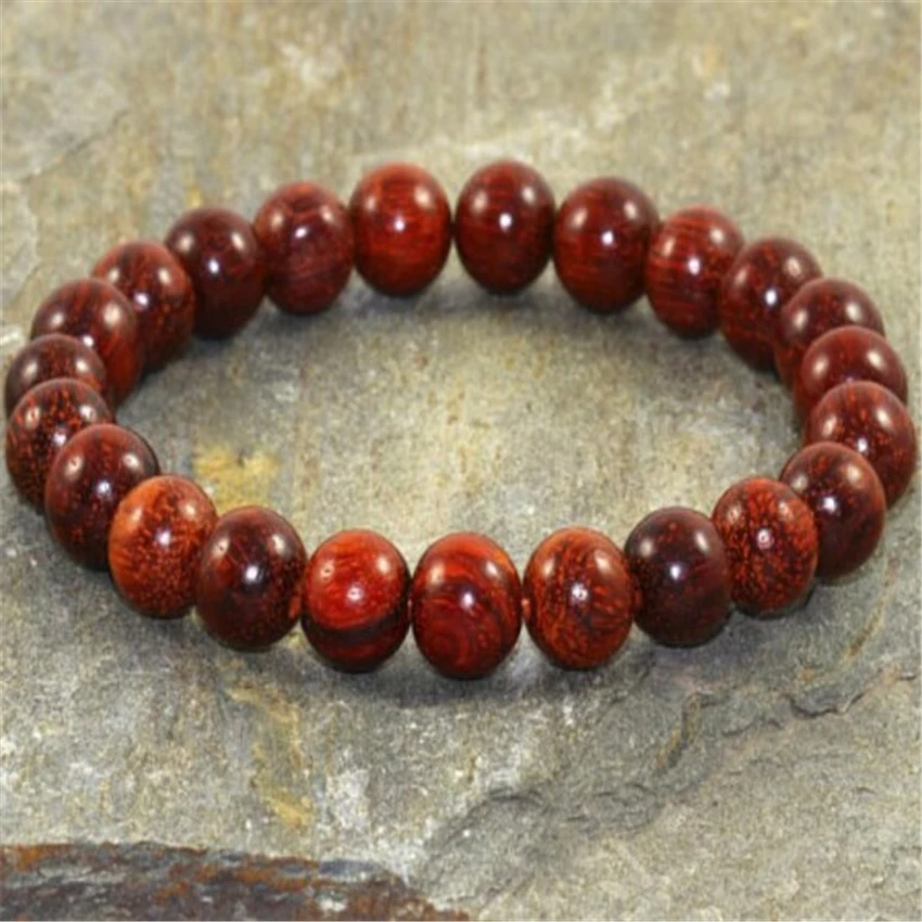 8mm Rosewood Mala Elasticity Bracelets Chakras Wrist Lucky 7.5inches Yoga Sutra Energy Pray Healing Bless Stretchy Unisex Prayer