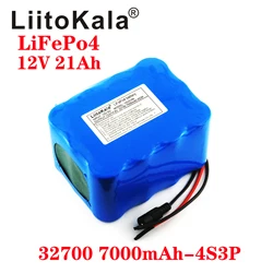 LiitoKala 12V 21A Lifepo4 battery pack 4S3P 32700 built-in 40A same port charge and discharge balance BMS 14.8V power supply