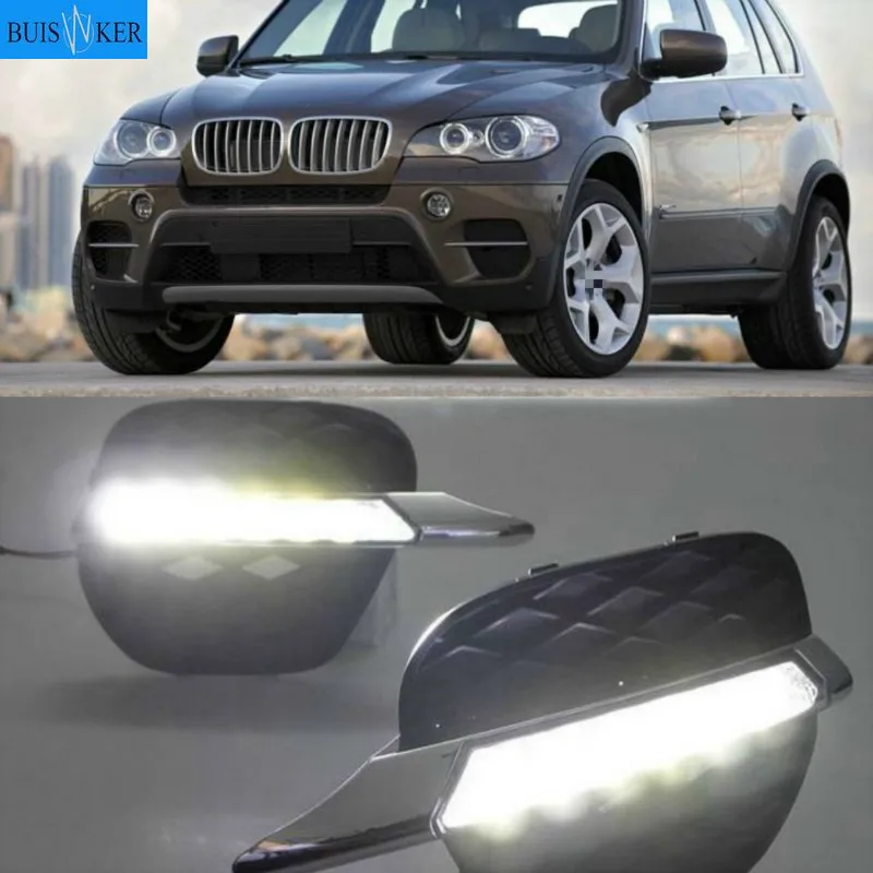 

2pcs White LED DRL Daytime Running Light Fog Light Run lamp For BMW X5 E70 2011 2012 2013