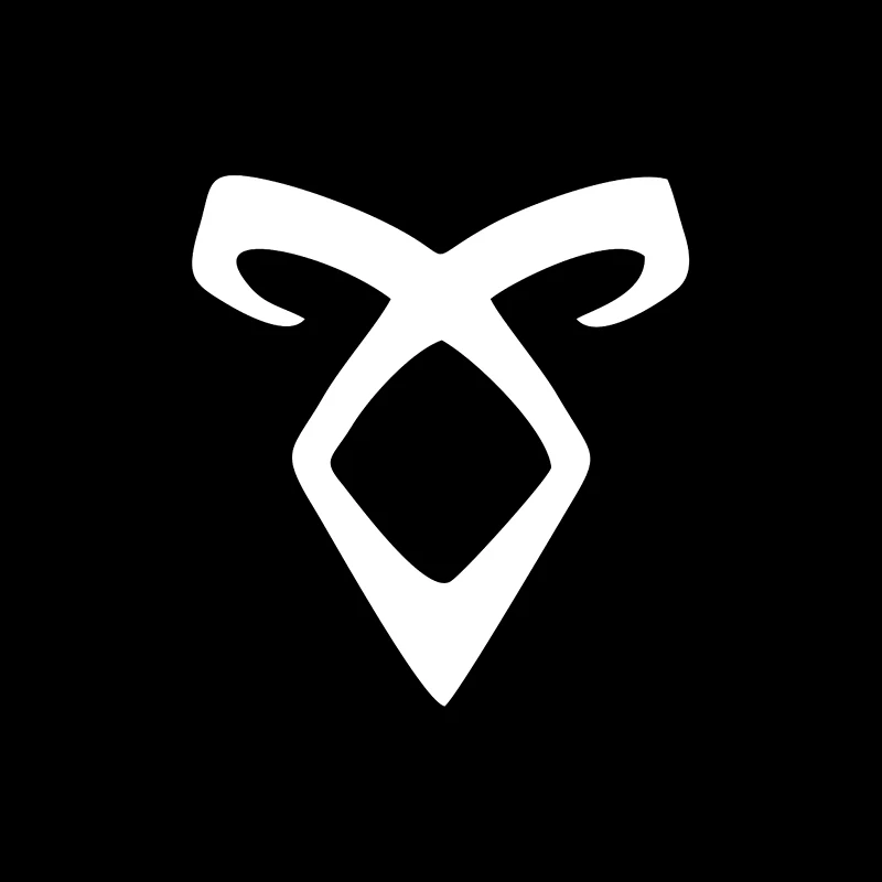 Fashion Angelic Power Rune Car Sticker Creative Vinyl Decal Graphical Black/Silver,13cm*12cm