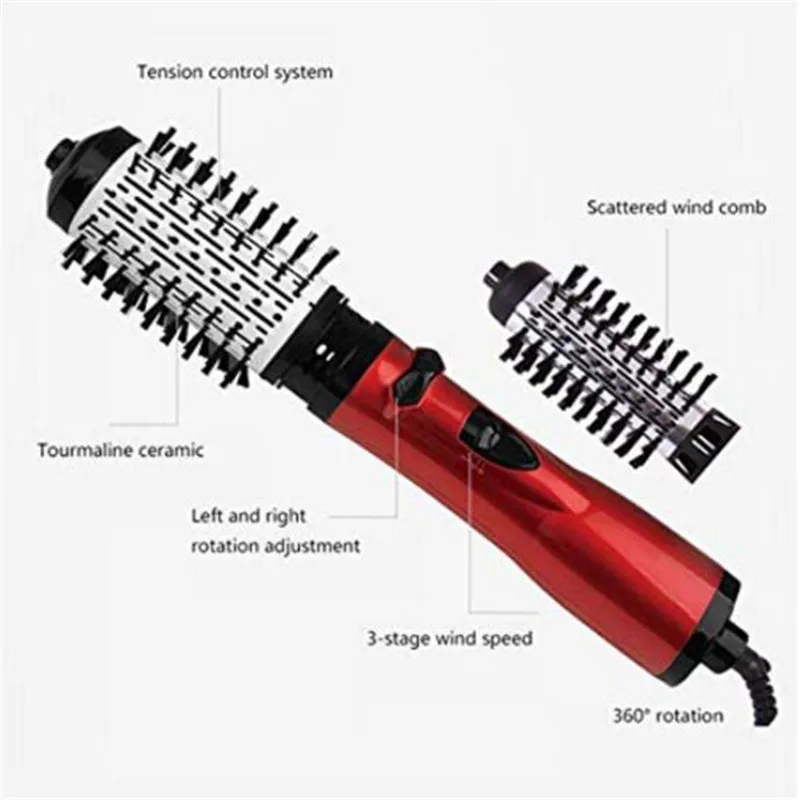 

Electric Hot Air Brush Rotary Curler Hair Dryer Automatic Rotation Curling Blowing Dry Hairstyle Hairdryer Auto Wave Roller Comb