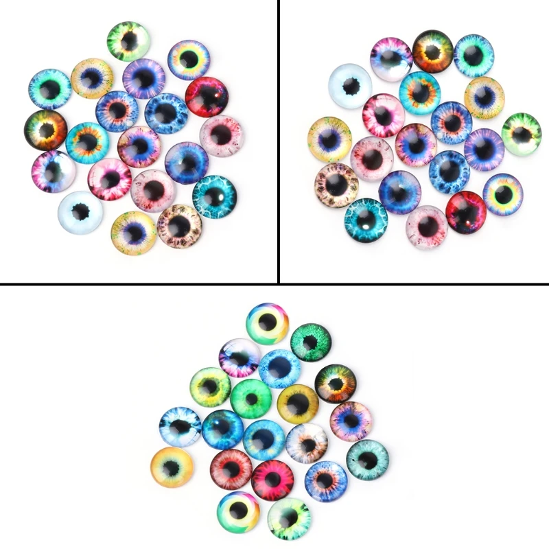 20 PCS Glass Dolls Eye DIY Handcraft Animal Eyes Jewelry Accessories 10/16/20 mm