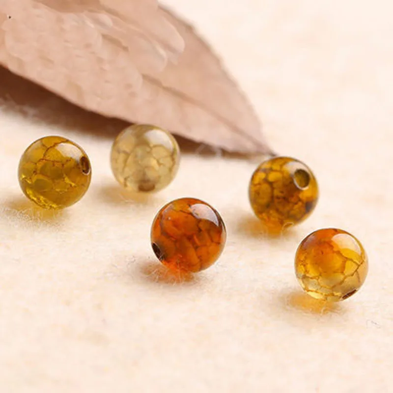 4A Natural Tea Agate Quartz Crystal Single Bead DIY Jewelry Making