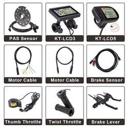 Accessori per Controller KT sensore freno Ebike LCD3 LCD4 LCD5 Display cavo motore mozzo a 9 Pin Twist Throttle PAS Sensor parti E-Bike