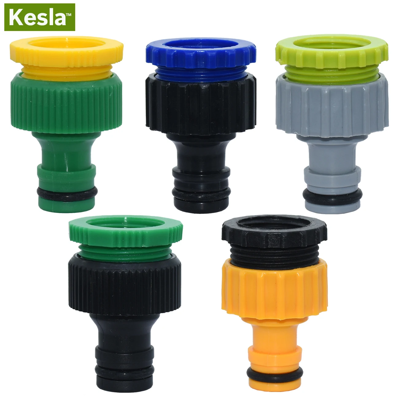 

KESLA 2PCS 1/2'' & 3/4'' Female Thread Quick Connector Garden Tap Watering Hose Pipe Adapter Fitting for Drip Irrigation System