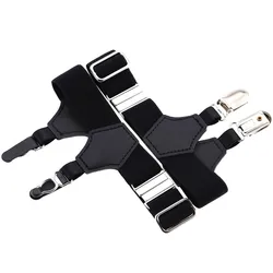 1 Pair Adjustable Leather Garter Belt Stocking Suspenders Elastic Sock Garters Women Men Leg Harness Socks Braces Clip Belts