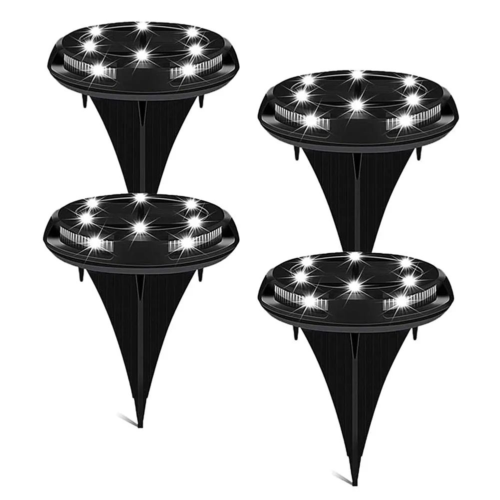 

4pcs Solar LED Ground Light Outdoor Waterproof Garden Pathway Road Stairs Decking Light Buried Stair Lamp Solar Lawn Lamp