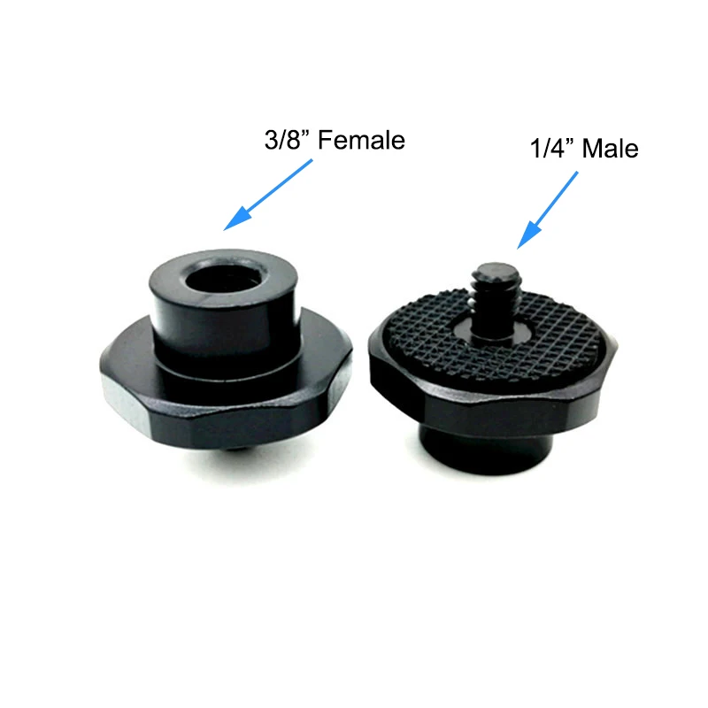 Parafuso sextavado para câmera, acessório de 3/8 "fêmea para 3/8" macho 1/4 "parafuso de metal, adaptador para dslr, tripé, montagem de luz