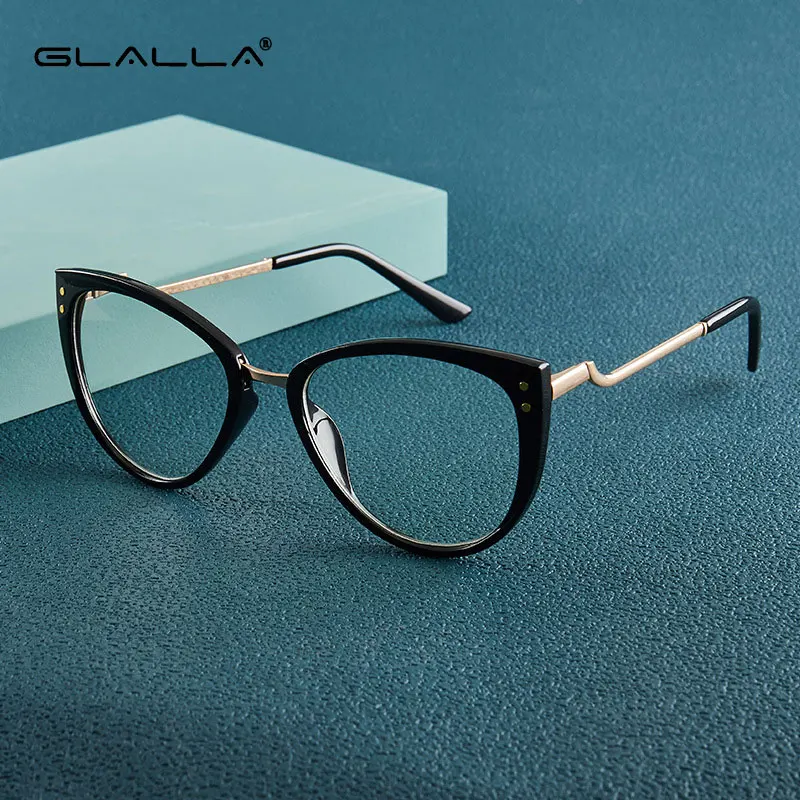 Simple New Arrival Cat Eye Optical Eyewear Plastic Frame Glasses For Women Anti Blue Ray Hot Selling