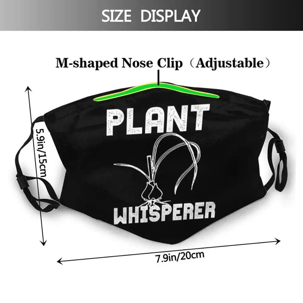 Plant Whisperer Adult Kids filtro antipolvere maschera fai da te piante piante fiore Whisper Garden Nature Vegan Gardener giardinaggio