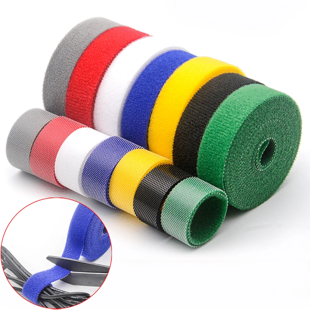 5-meter long DIY reusable nylon cable tie and winding device cable tie computer data cable self-adhesive color cable tie