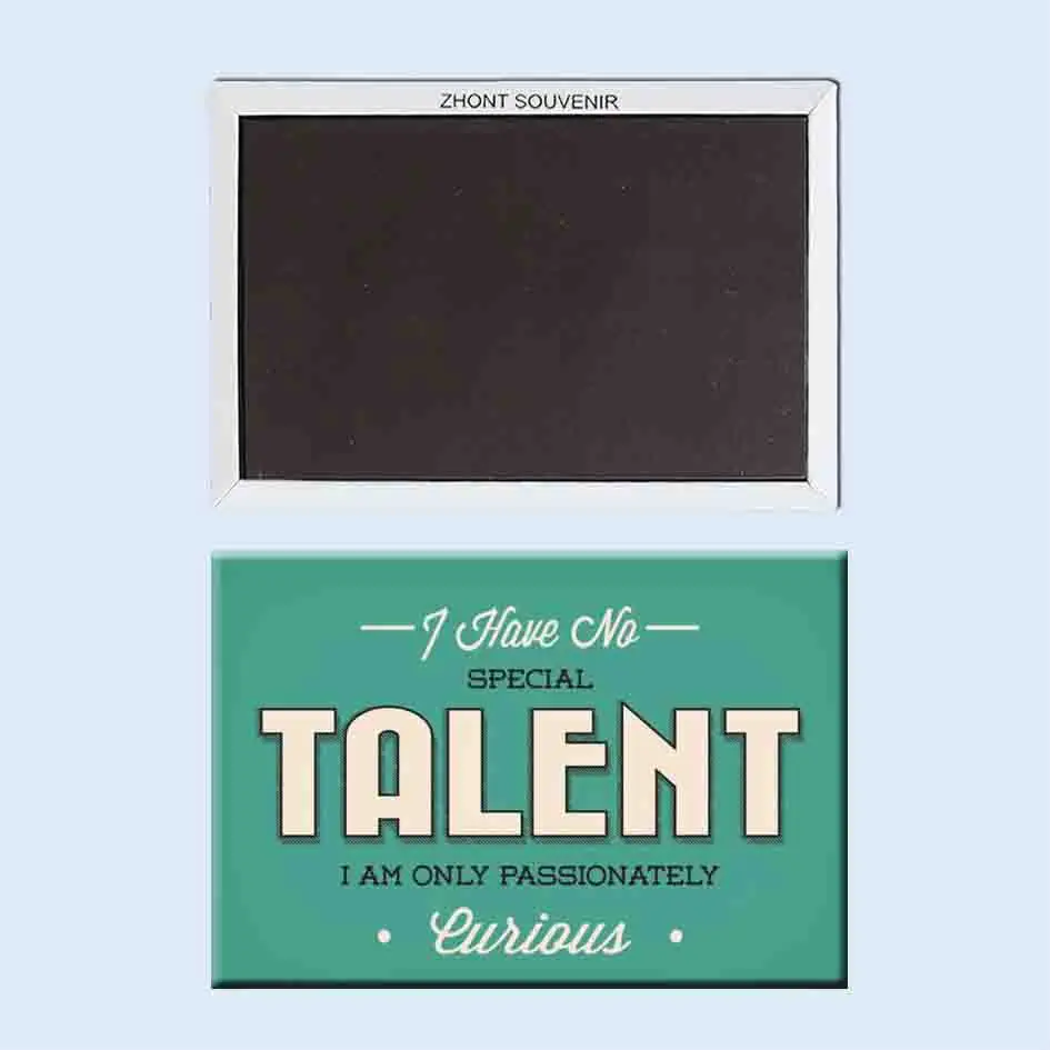 I have no Special talent,i am only passionately curious; 24159 Retro designs fridge magnets