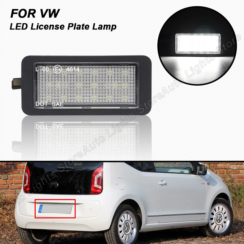 

1PC LED License Plate Light For VW up e-up! For Skoda Citigo/E-Citigo For Seat Mii/e-Mii Ibiza 6J 3-door Number Plate Light Lamp