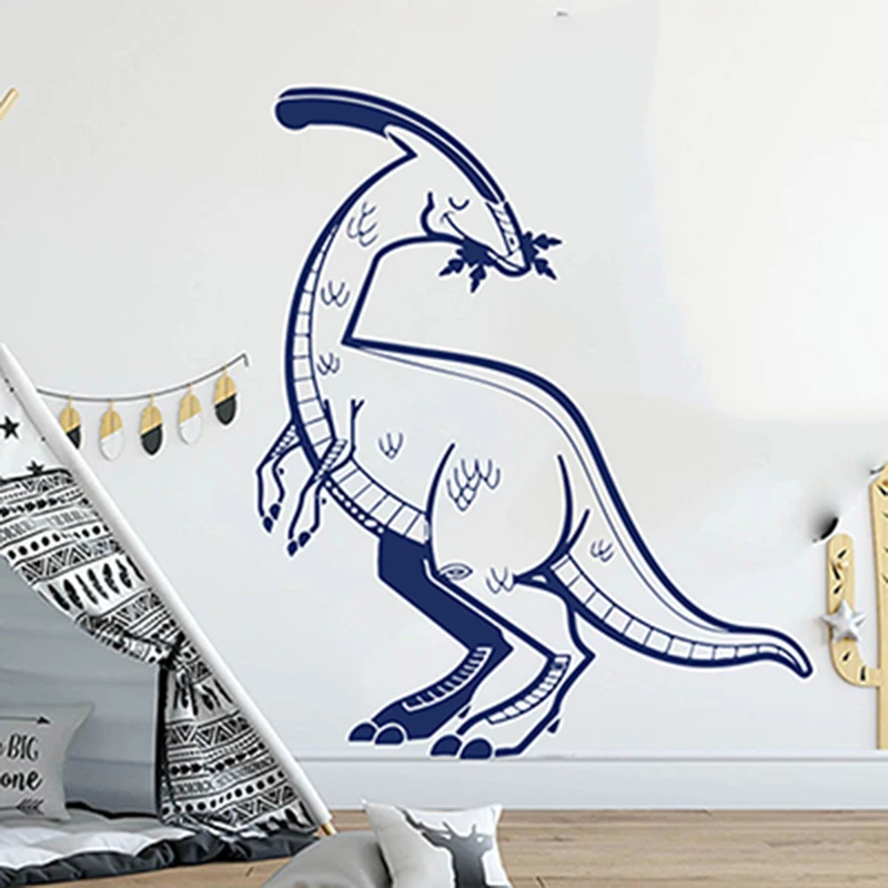 Cartoon Large Dinosaur Triceratops T-rex Animal Wall Sticker Boy Room Kids Room Dinosaur Dino Animal Wall Decal