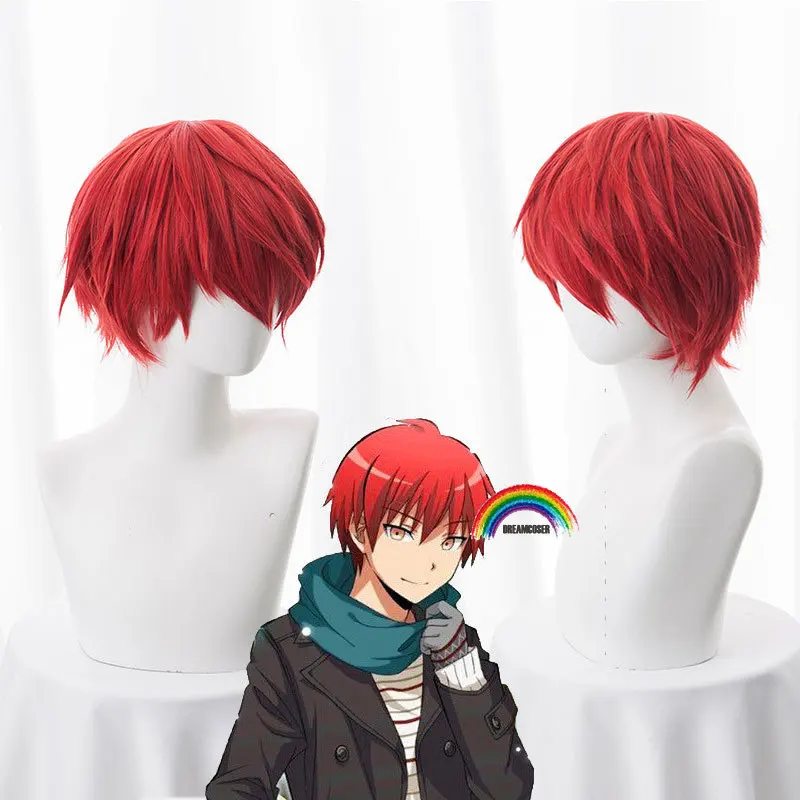 Anime Assassination Classroom Akabane Karma Short Wig Cosplay Costume Hair Party Men Cosplay Wigs  Suit Coat  5PICS