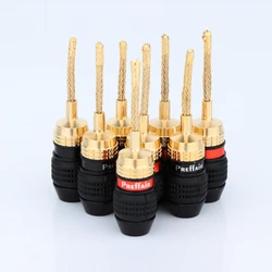 Preffair BA1465 New Speaker 2mm Pin Copper Wire Braided Banana Plugs Connector HIFI Speaker Cable Plug