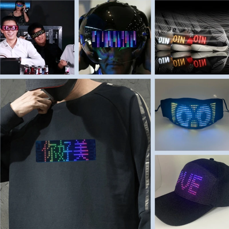 Phone APP Control Led Soft Screen LED T Shirt Panel Led Cap Panel Led Poster Panel Play Music Led Panel