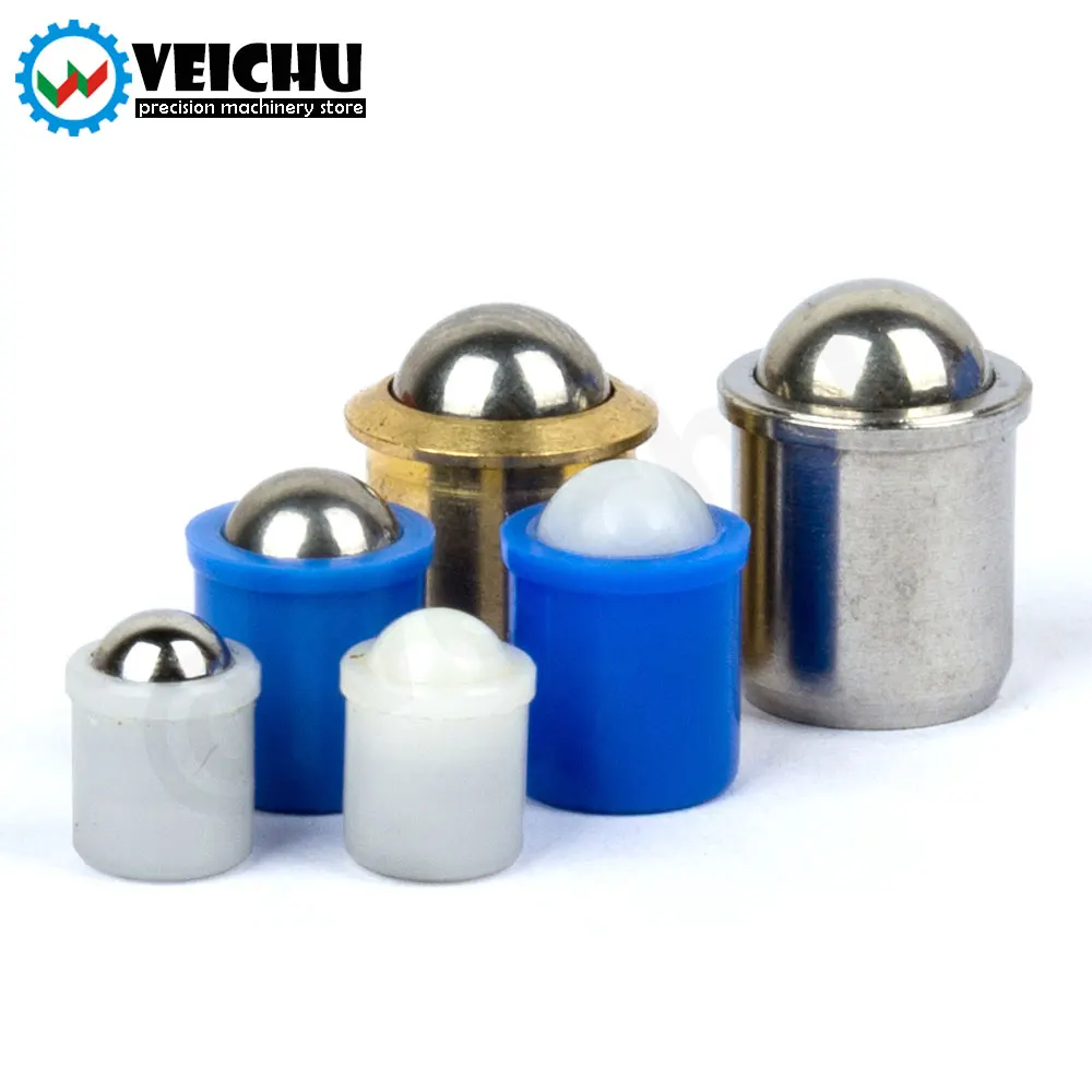 VEICHU VCN410 Presure-Type Plunger Locating/Positioning Press-Fit Plunger Plastic/Stainless Steel/Brass Spring Ball Plungers