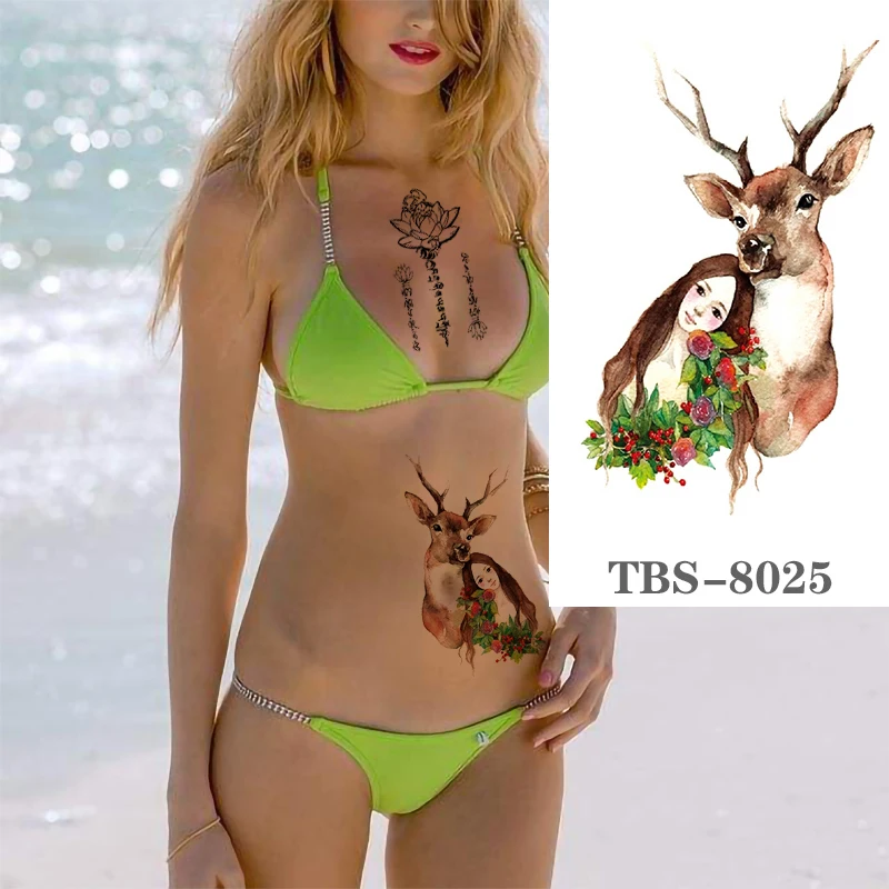 Temporary Tattoo for Women Stickers on the Chest Fashion Fake Waterproof Tattoos Woman Tatoo Sticker Tatoos Men Body Art and Boy