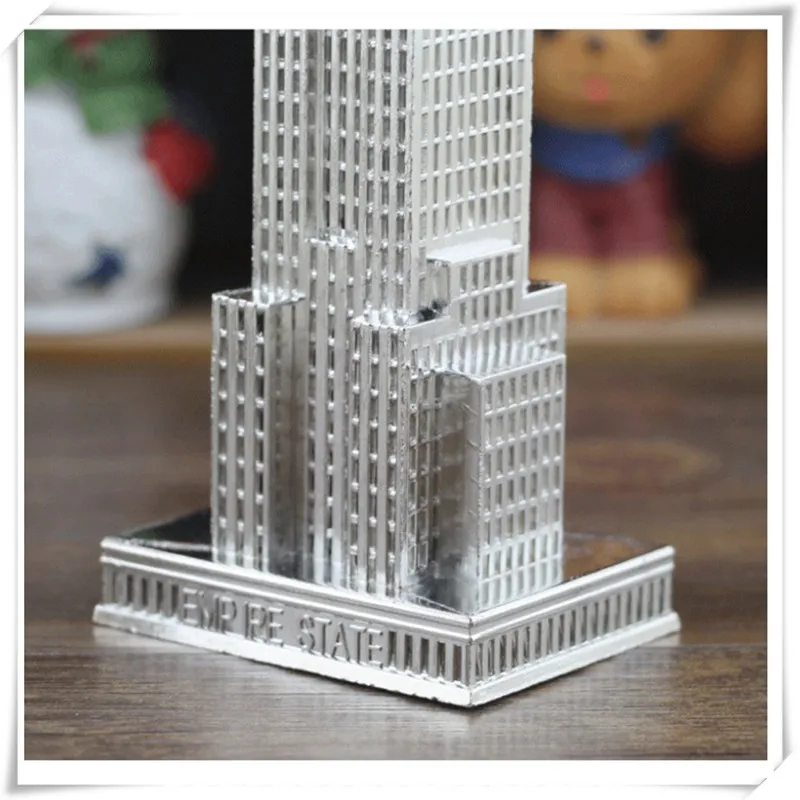 Metal Empire State Building Home Decoration Accessories Figurines American Landmark Skyscraper Miniature Model Ornaments Crafts