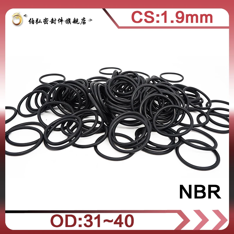 

Nitrile Rubber O-Ring 20PC/lot Black NBR Sealing CS1.9mm OD42/43/45/46/47/48/49/50mm O-Ring Seal Gasket Ring