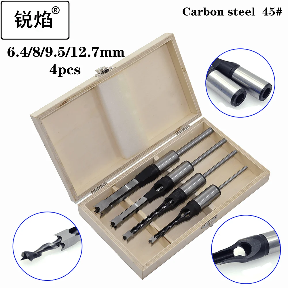 HSS Drill Bits Square Drill Bits Flush Chisel Drill  Hole Woodworking Drill Bit Tool Kit