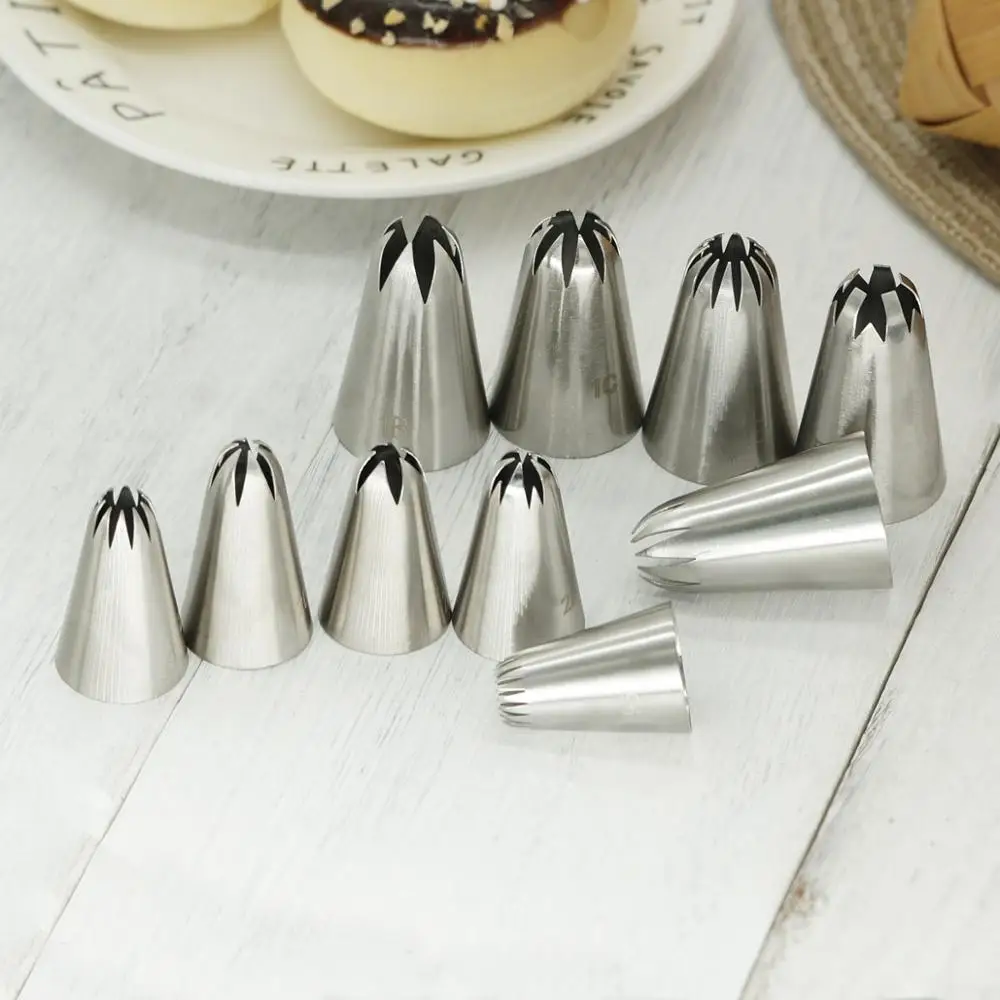 Drop Flower Piping Nozzle Cream Pastry Cake Cupcake Decorating Icing Tips Baking Accessories For Cake Shop DIY Meringue