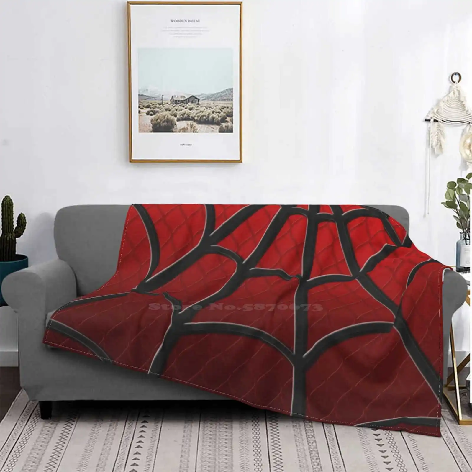 Spider Web ( Hq ) Best Selling Room Household Flannel Blanket Spider Spider Web The Human Spider Comics Comics Style 2020 Mens