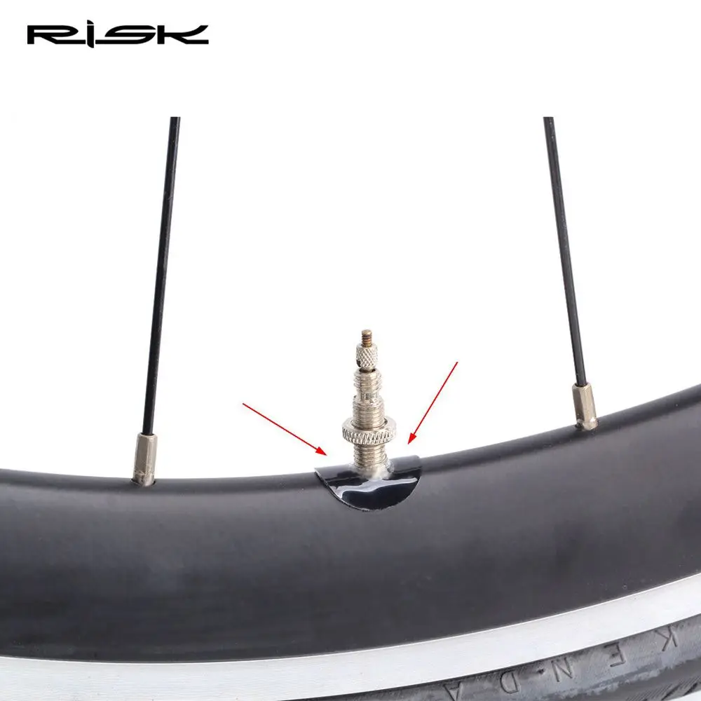 20PCS Quality Rim Protection Gas Air Nozzle Mountain Road Bike Bicycle French Presta Glue Pad Tube Tire Gasket Bicycle Accessory