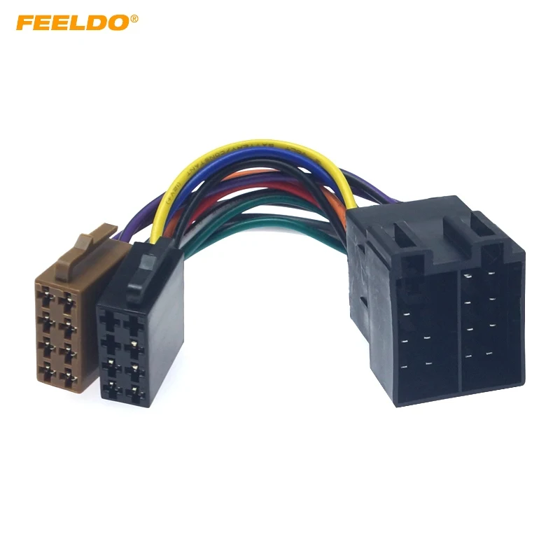 

FEELDO 1PC Universal Female To Male Car Stereo Radio ISO Wiring Harness Adapter Lead #CT3687