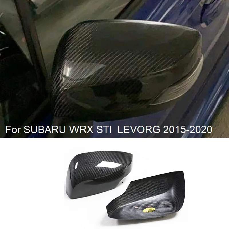 

Real Dry Carbon Fiber Rear View Mirror Cover Cap Fit For SUBARU WRX STI LEVORG 2015-2020 Side Door Mirror Caps